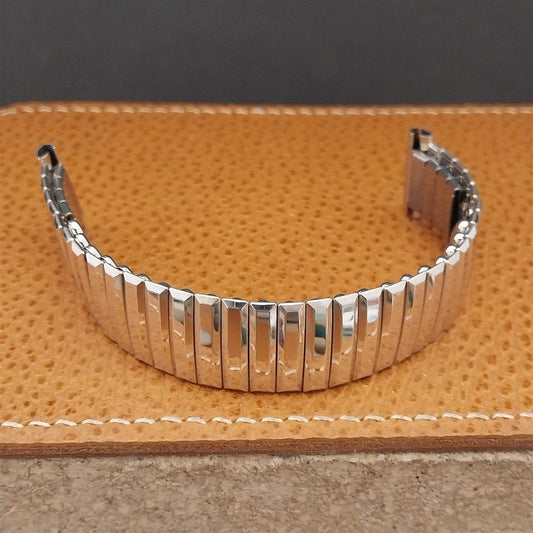 Vintage 19mm 18mm 17mm Kreisler Wide White Gold-Filled Unused 1950s Watch Band