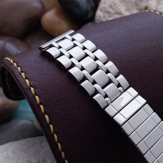 11/16" 17.2mm Stainless Steel Diver skindiver Unused 1970s Vintage Watch Band