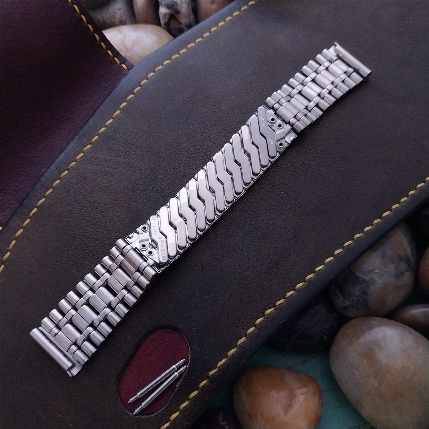 11/16" 17.2mm Stainless Steel Diver skindiver Unused 1970s Vintage Watch Band