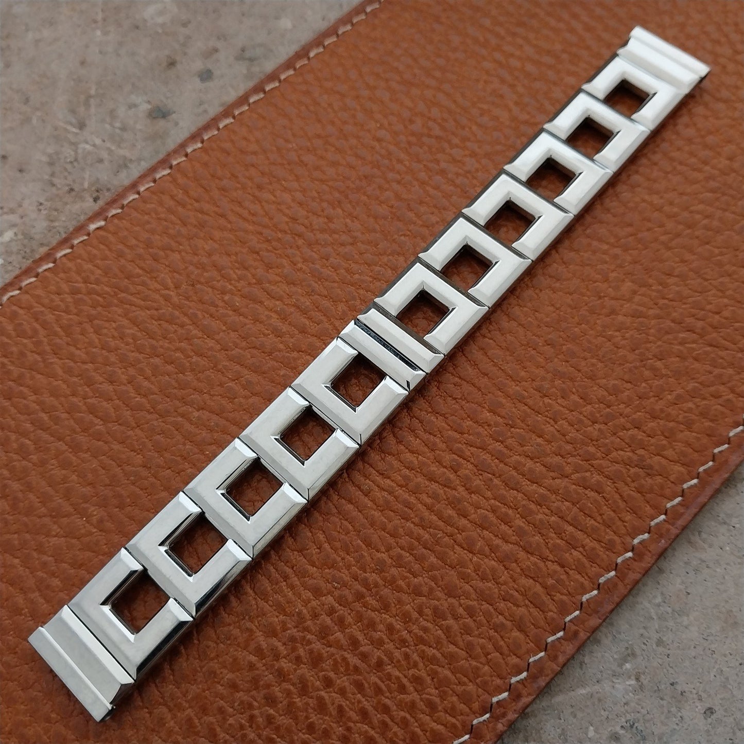 5/8" Stainless Steel Gemex Zephyr mcm Modern Unused 1950s Vintage Watch Band
