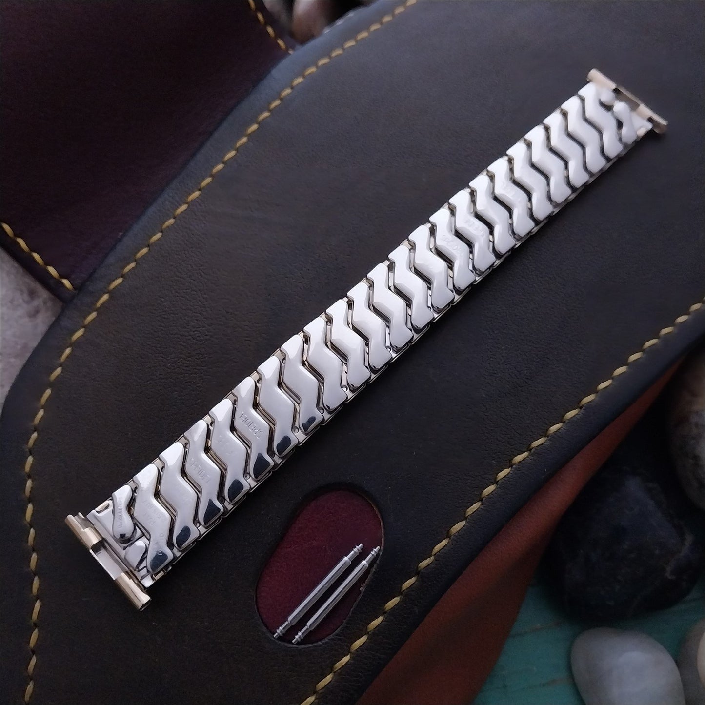 1956 10k Yellow Gold-Filled Speidel Short Unused Mid Century Vintage Watch Band