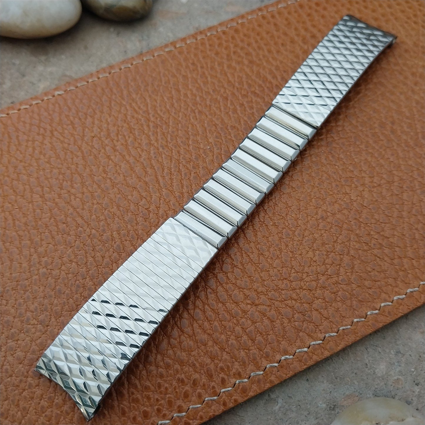 Gruen Calendar Alarm OEM Kreisler Stainless Steel Unused 60s Vintage Watch Band