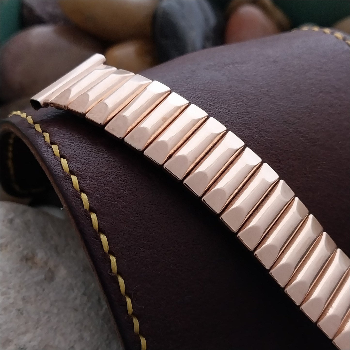 19mm 18mm 16mm Bellavance Rose Gold-Fill Expansion MCM 1940s Vintage Watch Band
