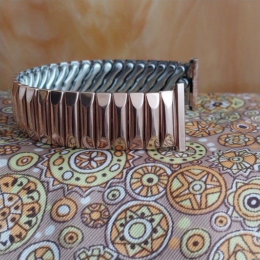 19mm 18mm 16mm Bellavance Rose Gold-Fill Expansion MCM 1940s Vintage Watch Band