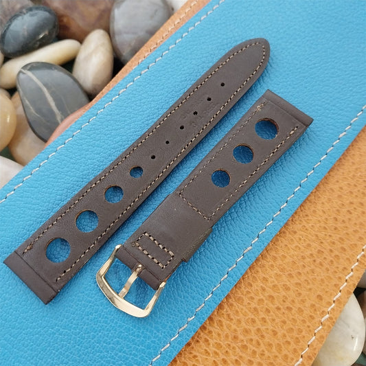 19mm Rally GT Tapered 19/16 Leather Unused nos 1960s-1970s Vintage Watch Band