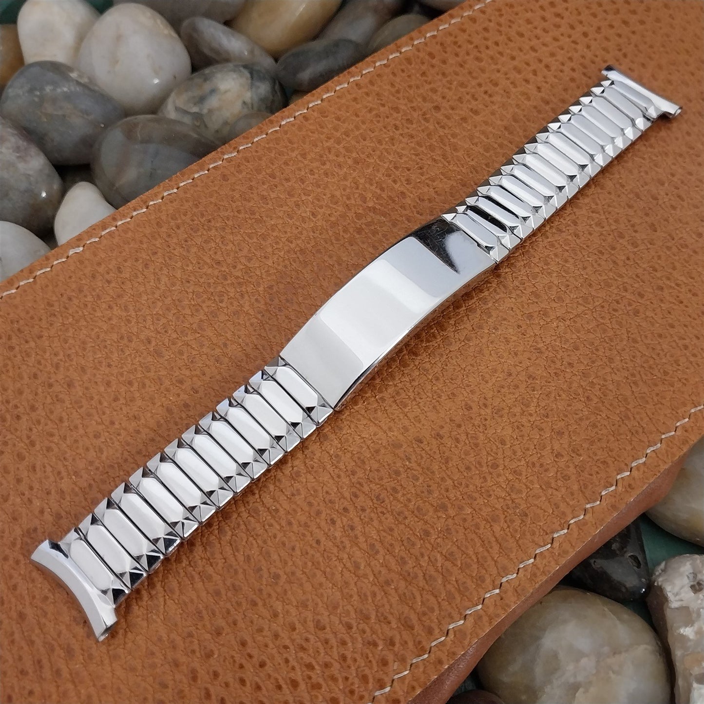 1954 19mm 18mm White Gold-Fill Speidel Photo Locket Unused Vintage Watch Band