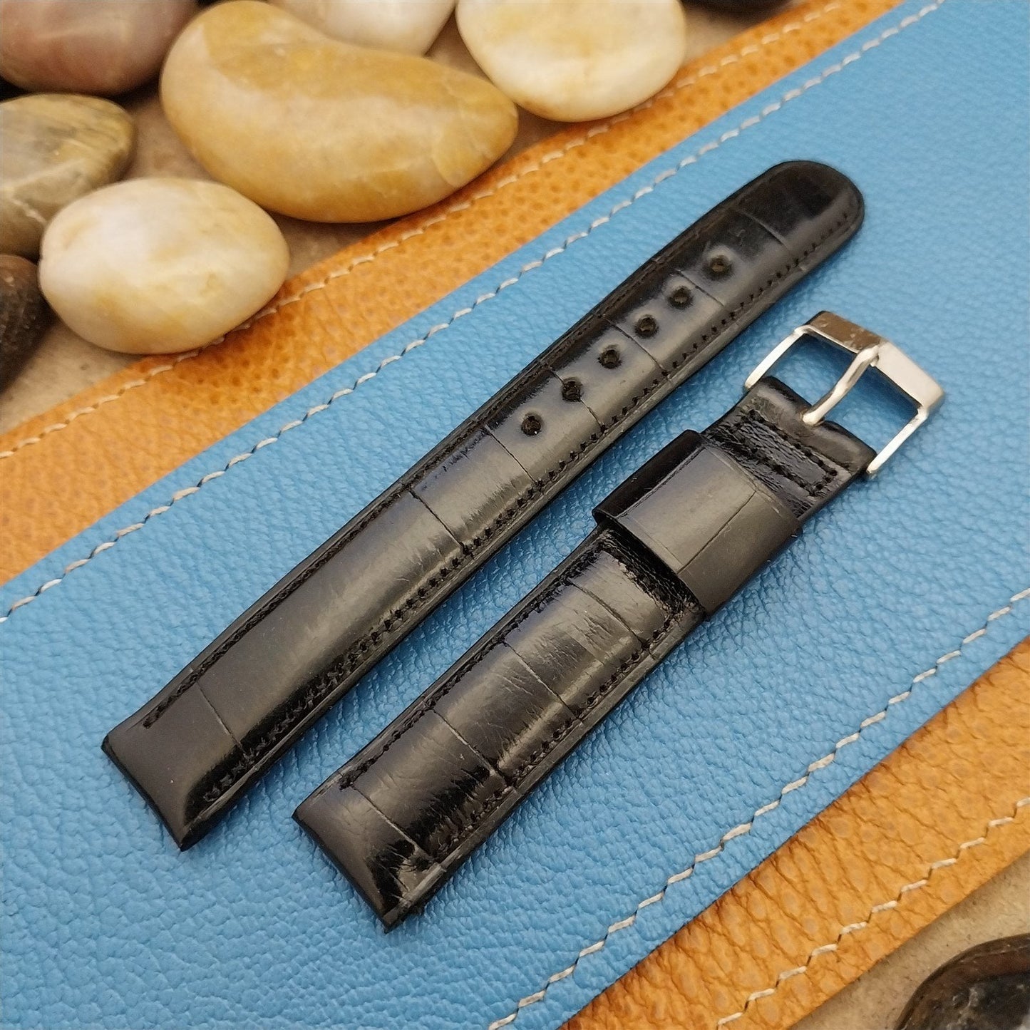 5/8" JB Champion USA Hand-Finished Alligator Unused nos 1960s Vintage Watch Band