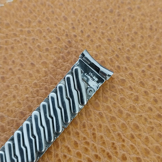 1/2" Ladies Stainless Steel Expansion Crown USA Unused 1950s Vintage Watch Band