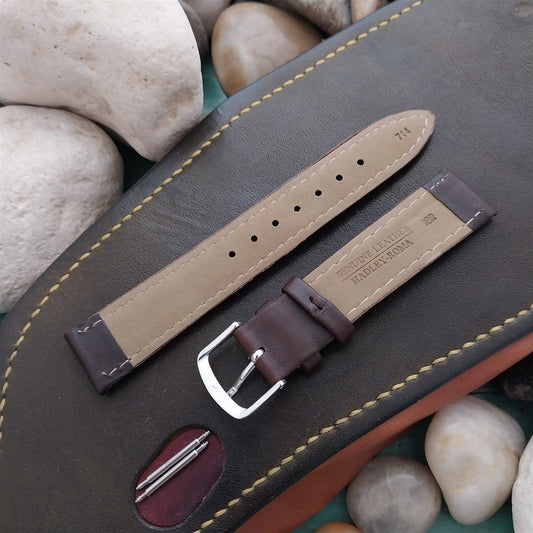 18mm Hadley Roma Brown Leather Unused Watch Band