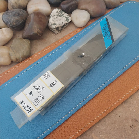 26mm Hadley Roma Black Croco-Grain Leather Unused Watch Band