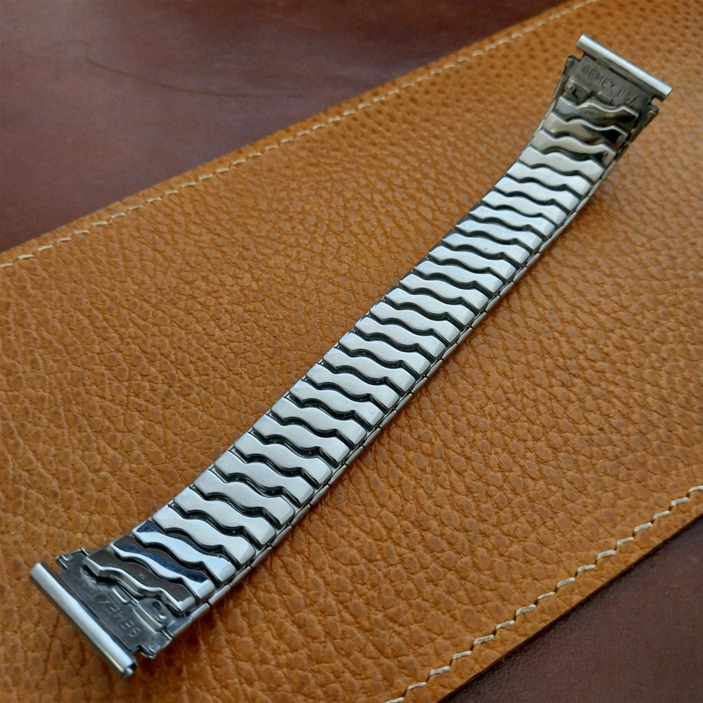 19mm 18mm 17.2mm Gemex Brigand Stainless Unused In Box 1950s Vintage Watch Band
