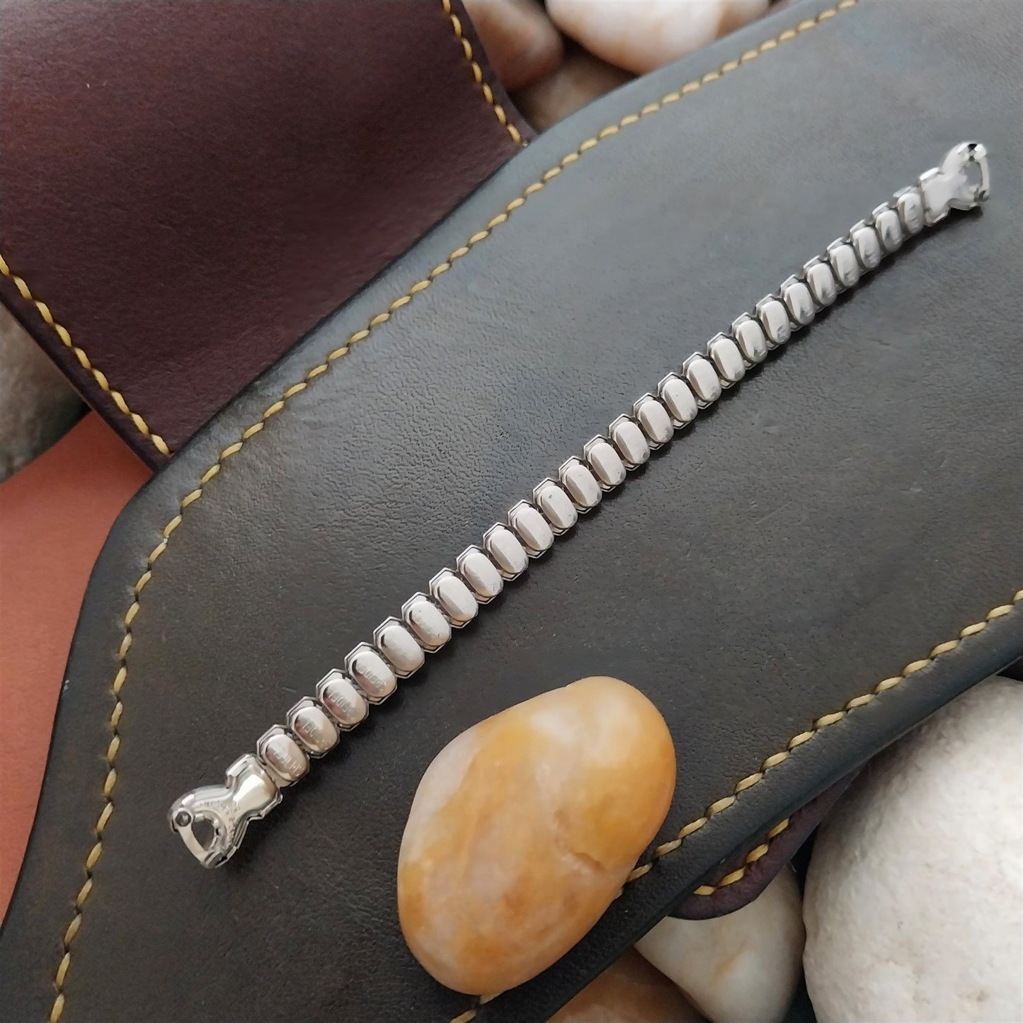 1960 10k White Gold-Filled Single-Lug Speidel MCM Unused Vintage Watch Band