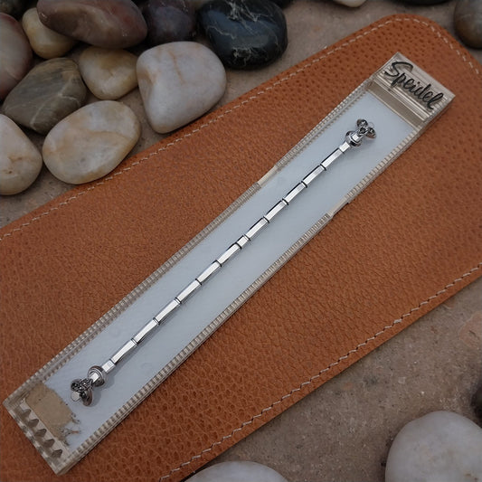 White Gold-Fill & Rhinestone Ladies Single-Lug Speidel Unused Vintage Watch Band