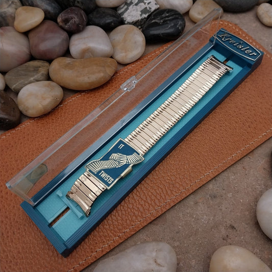 19mm 18mm 17mm Kreisler 10k Yellow Gold-Filled Unused 1960s Vintage Watch Band