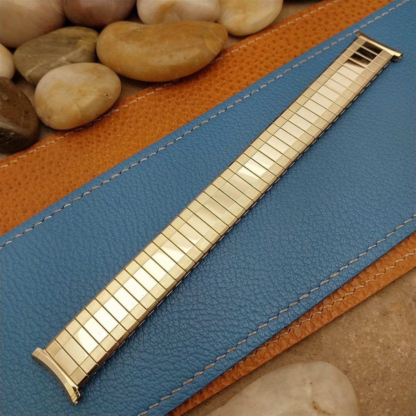1968 Long Speidel Sun Valley 10k Yellow Gold-Filled Unused Vintage Watch Band