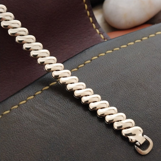 Long 10k Gold-Filled Ladies Expansion Bellavance Unused 1950s Vintage Watch Band