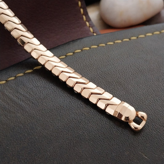 12k Rose Gold-Filled Long Ladies JB Champion Unused 50s Vintage Watch Band