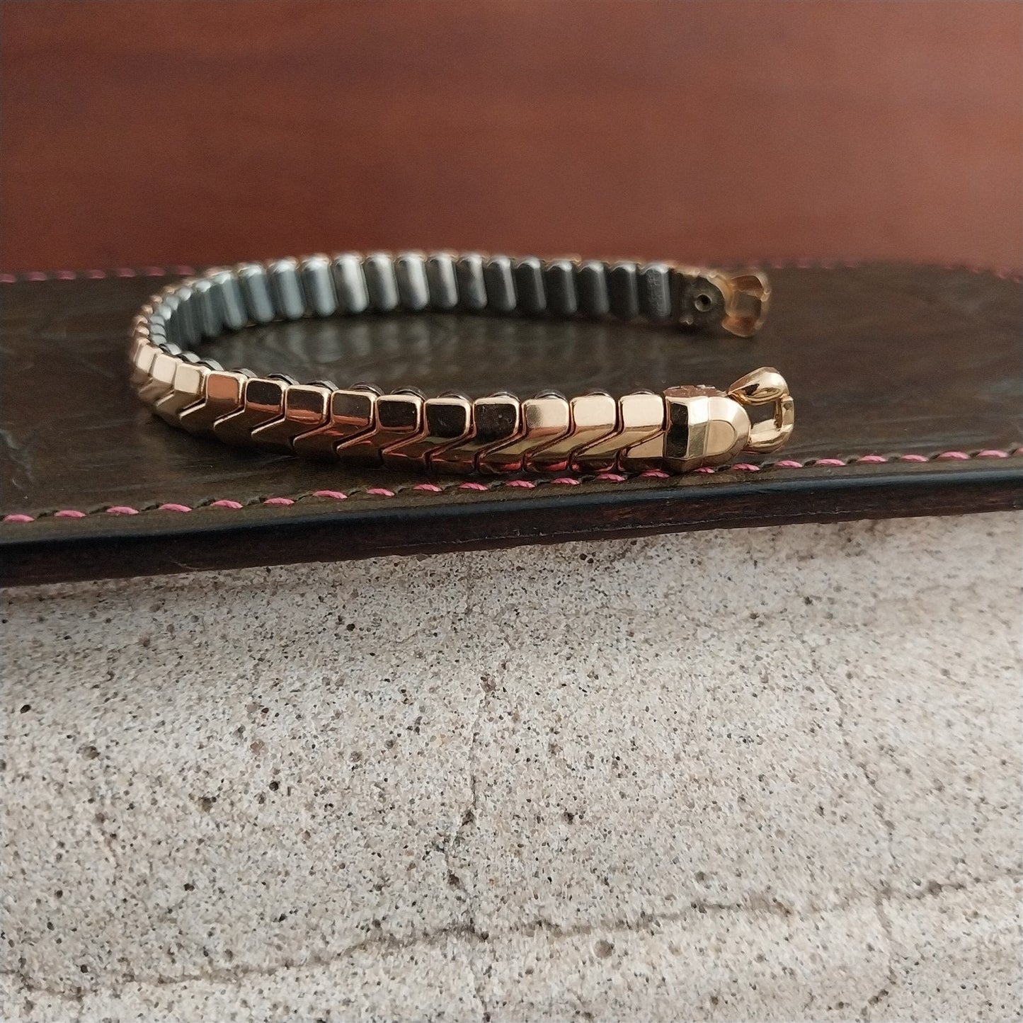 12k Rose Gold-Filled Long Ladies JB Champion Unused 50s Vintage Watch Band