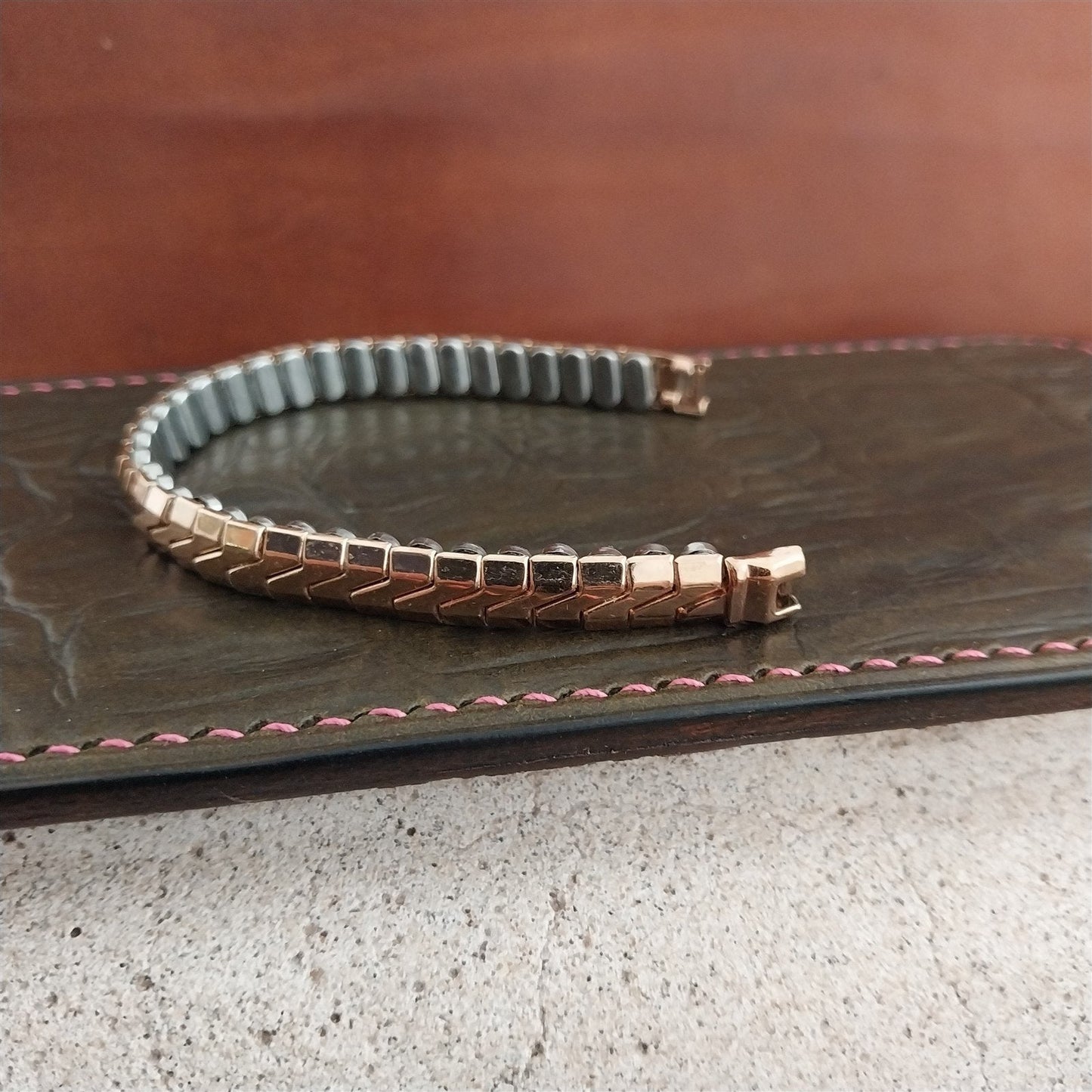 12k Rose Gold-Filled Long Ladies JB Champion Unused 50s Vintage Watch Band