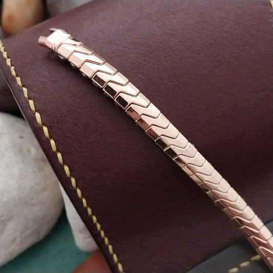 12k Rose Gold-Filled Long Ladies JB Champion Unused 1950s Vintage Watch Band