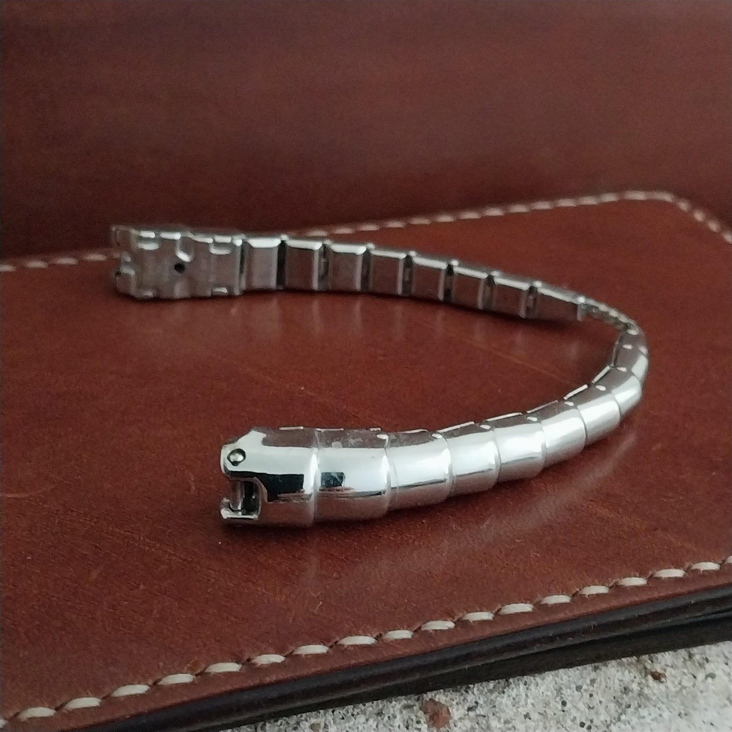 Ladies Speidel Spirit of Paris White Gold-Fill 1950s Vintage Cocktail Watch Band