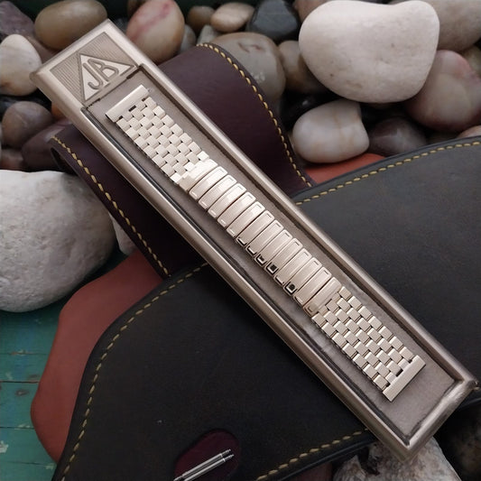 12k Yellow Gold-Fill Brick Link JB Champion MCM Unused 1950s Vintage Watch Band