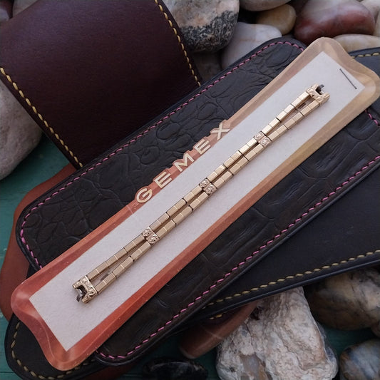 1950s Ladies 12k Yellow Gold-Filled Gemex Single Lug Unused Vintage Watch Band
