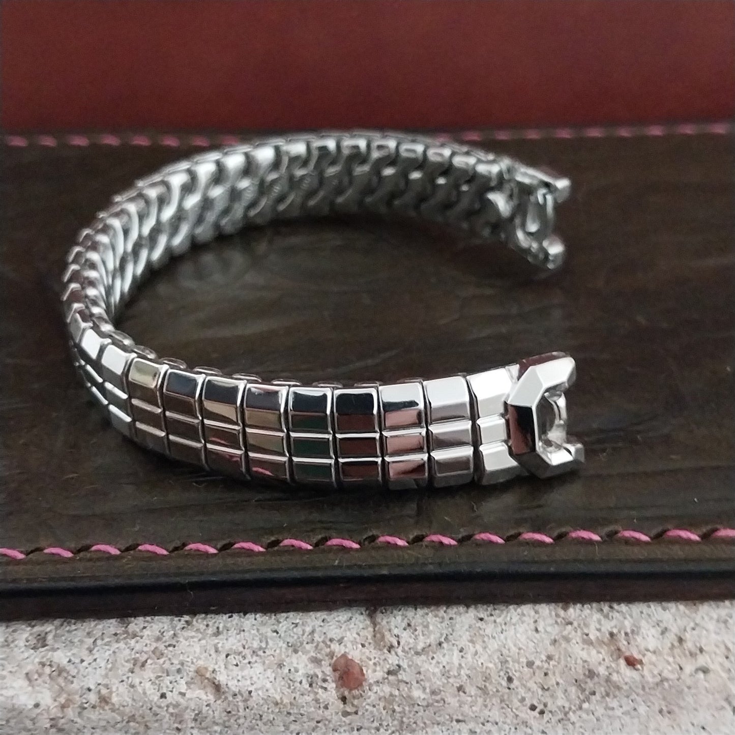 Ladies 10k White Gold-Filled Speidel Catalina 1950s Unused Cocktail Watch Band