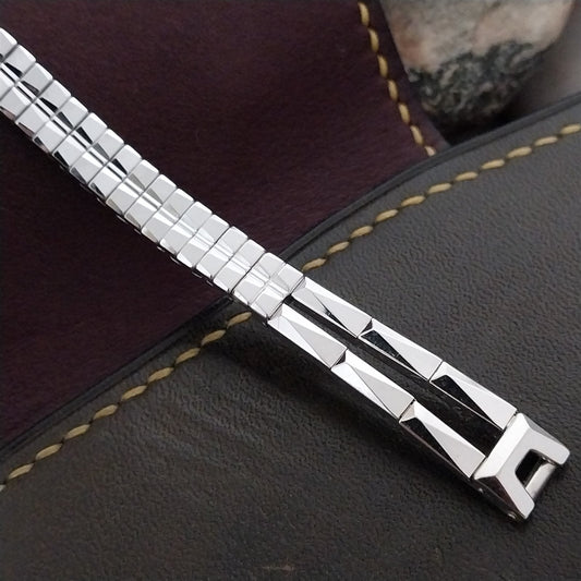 1950s Ladies 12k White Gold-Filled Gemex Single Lug Unused Vintage Watch Band