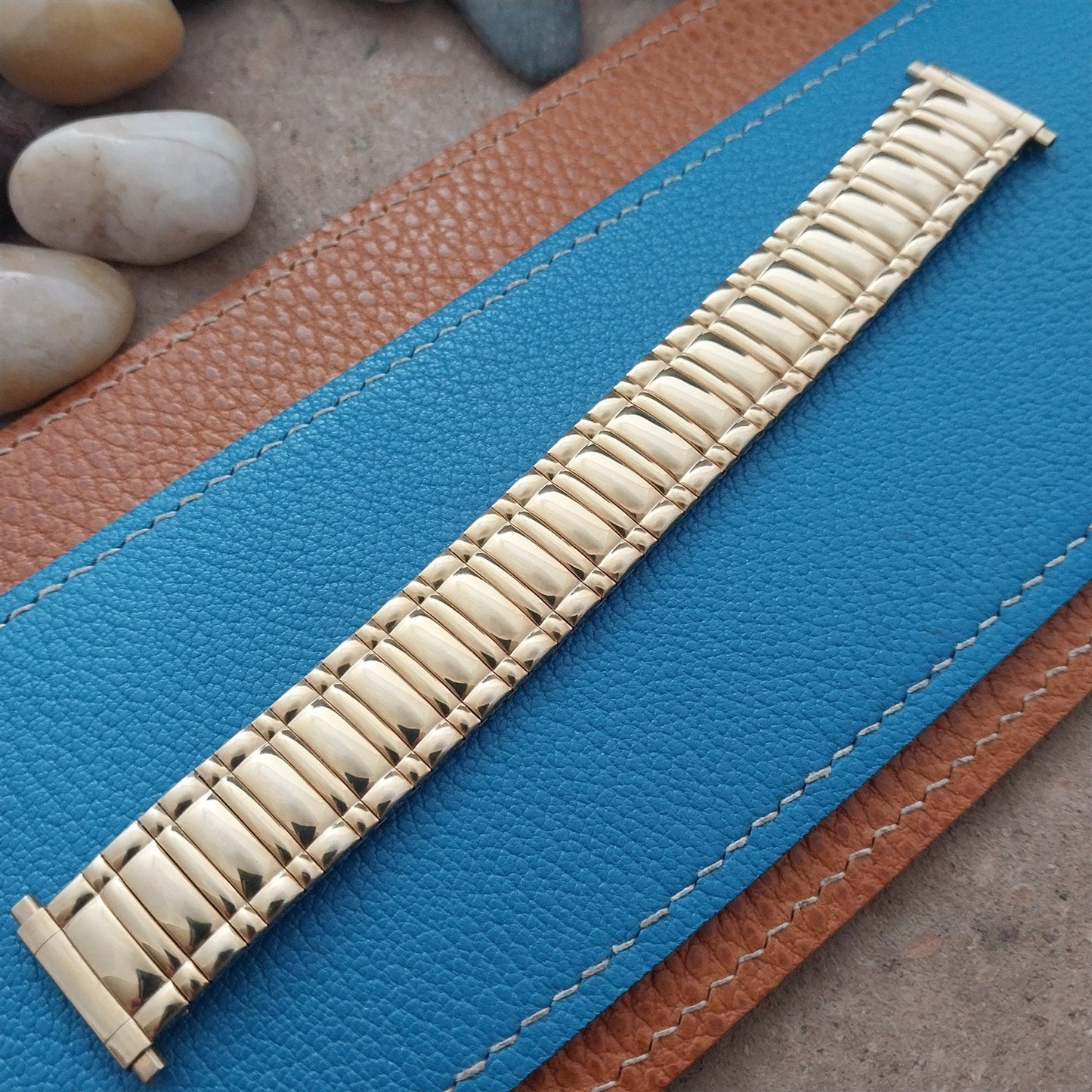 18mm 20mm 22mm Gold-Tone Speidel Twistoflex Stretch 1990s Unused Watch Band