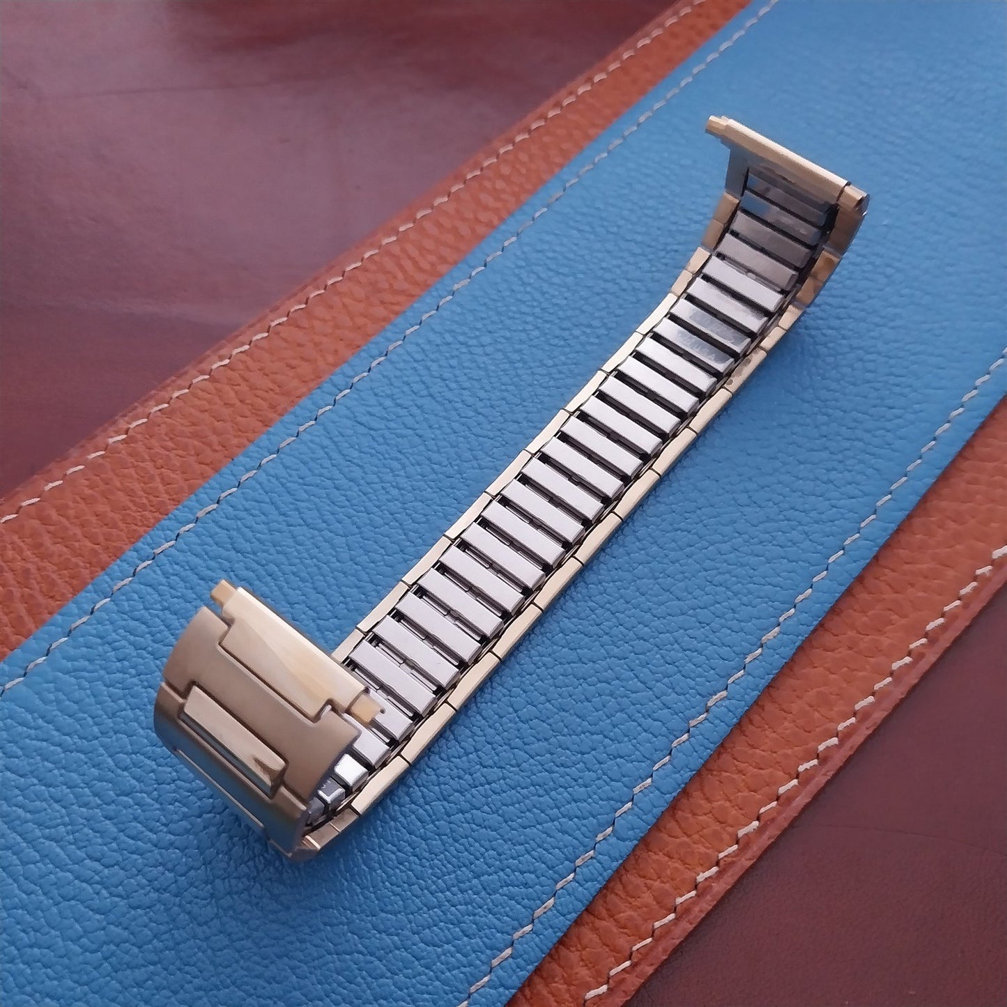 20mm 22mm Speidel Wide Rolled Gold Plate Flared Expansion 80s Unused Watch Band