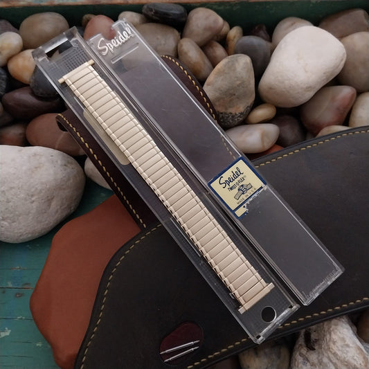 18mm 20mm 22mm Gold-Tone Speidel Twistoflex Stretch 1980s Unused Watch Band