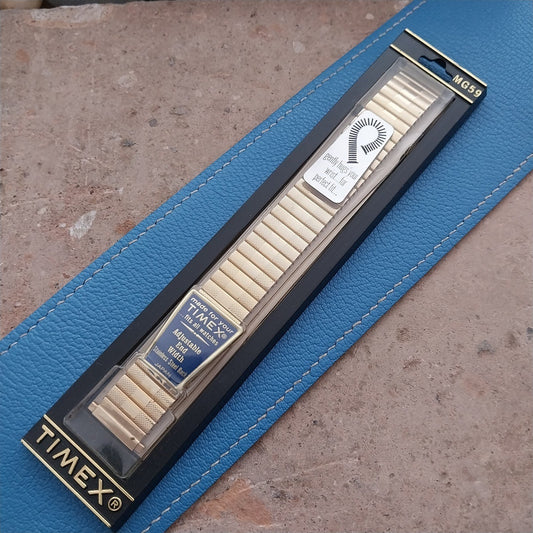 Timex MG59 Yellow Gold-Tone 16mm 18mm 20mm Expansion Unused 1970s Watch Band