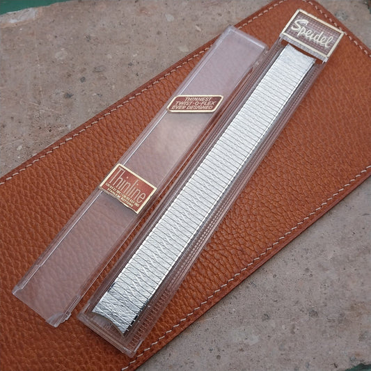 17.2mm White Gold-Filled Speidel Long Thinline NOS Vintage Watch Band