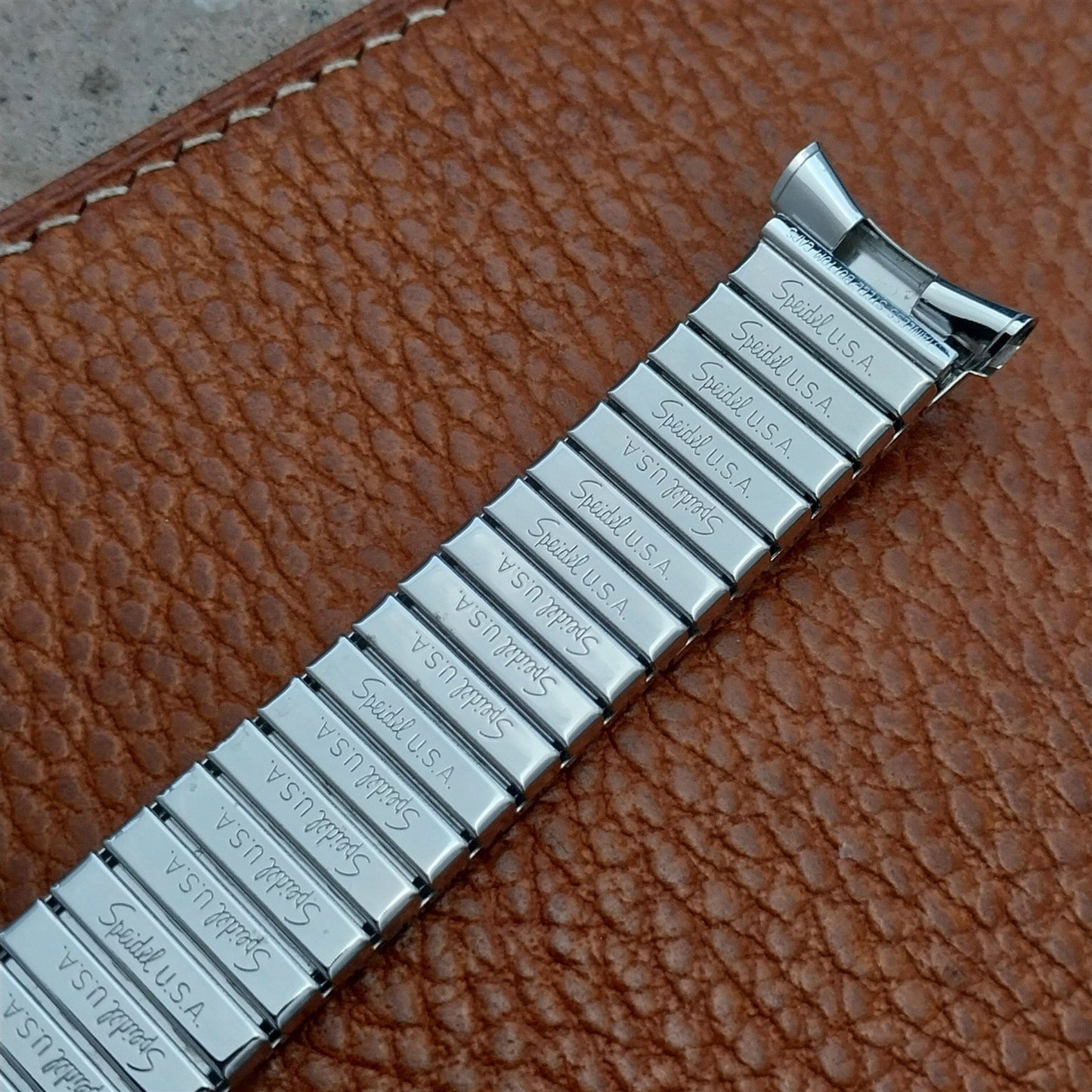 19mm 18mm 17mm White Gold-Filled Long Speidel Elegante NOS 1960s Watch Band
