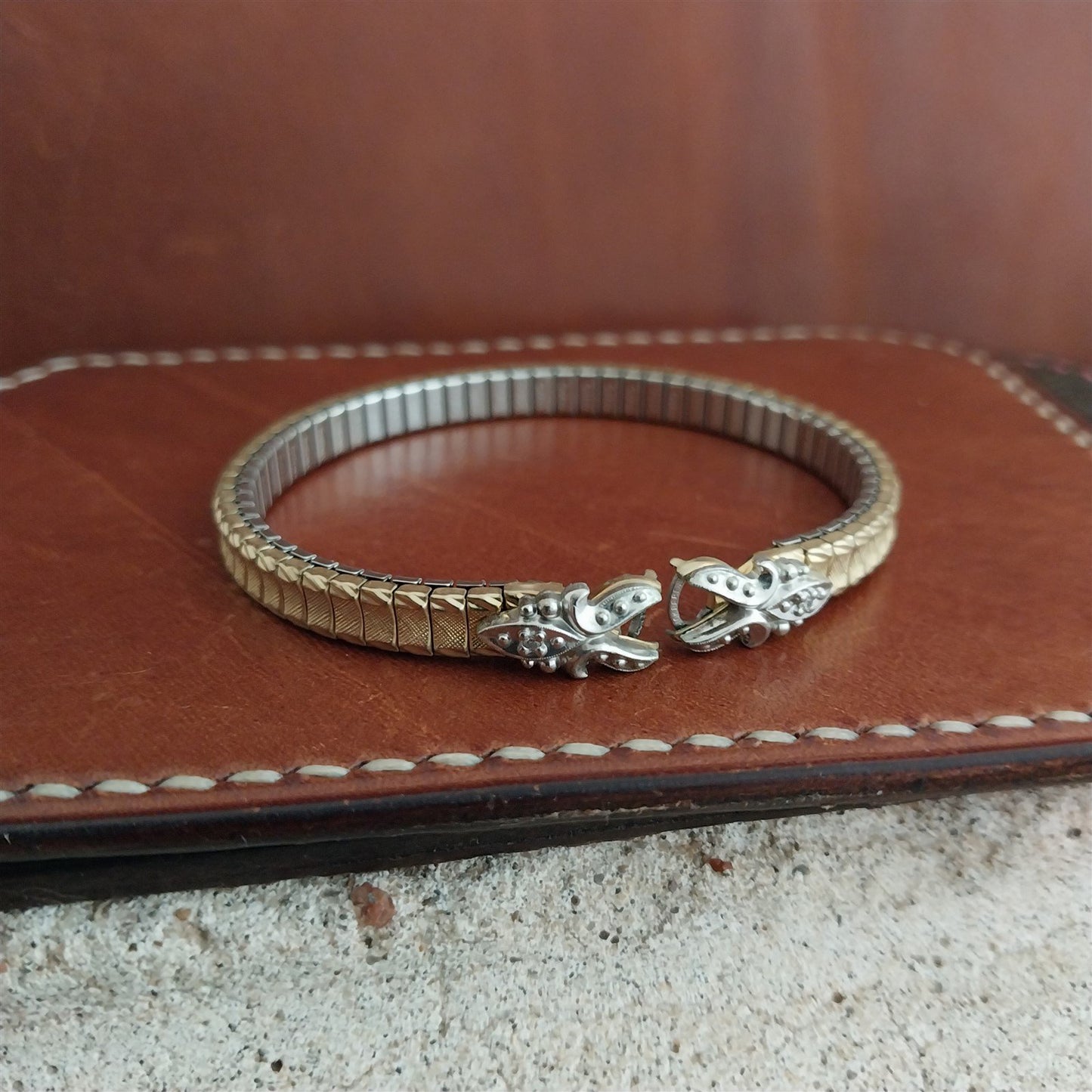 Ladies 10k Gold-Filled & Diamond Single-Lug Speidel Unused Vintage Watch Band