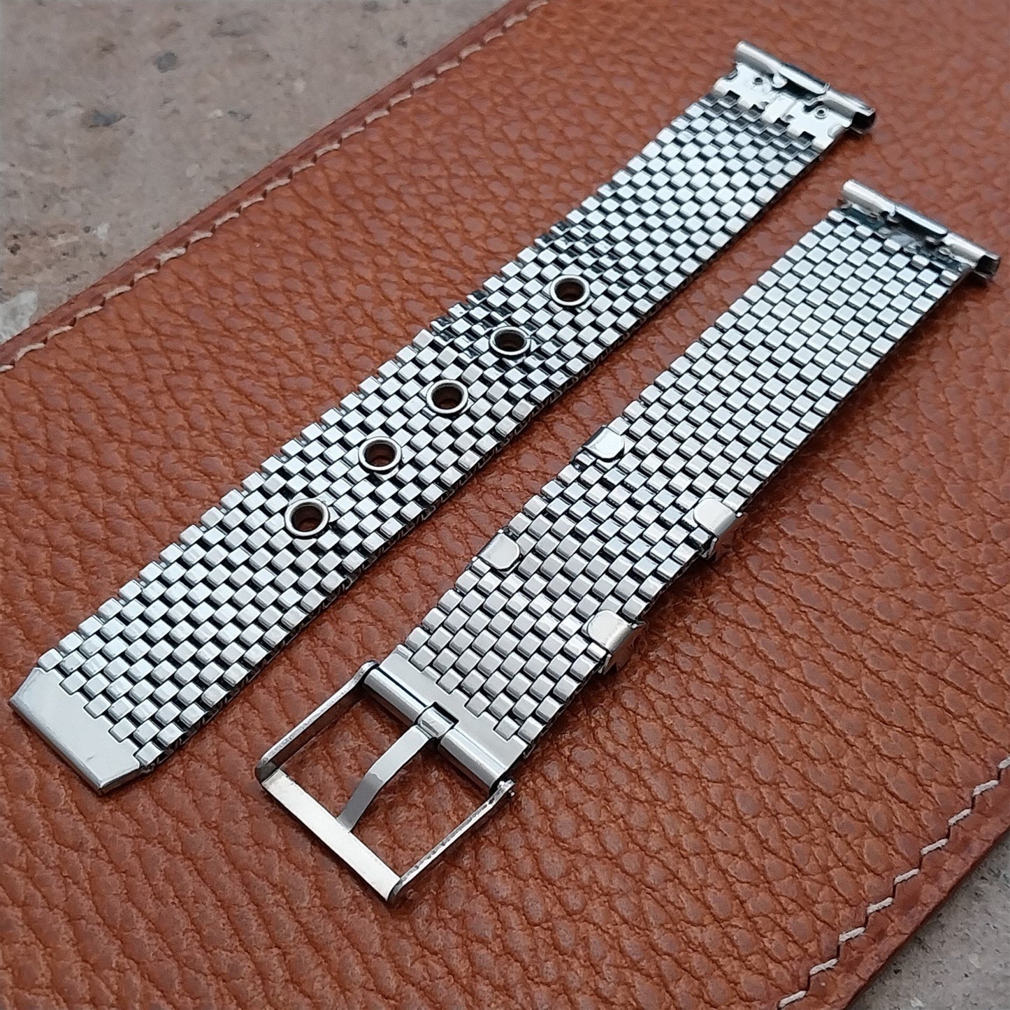 17mm 18mm 19mm 1960s Lenox Stainless Steel Mesh Belt Style Watch Band