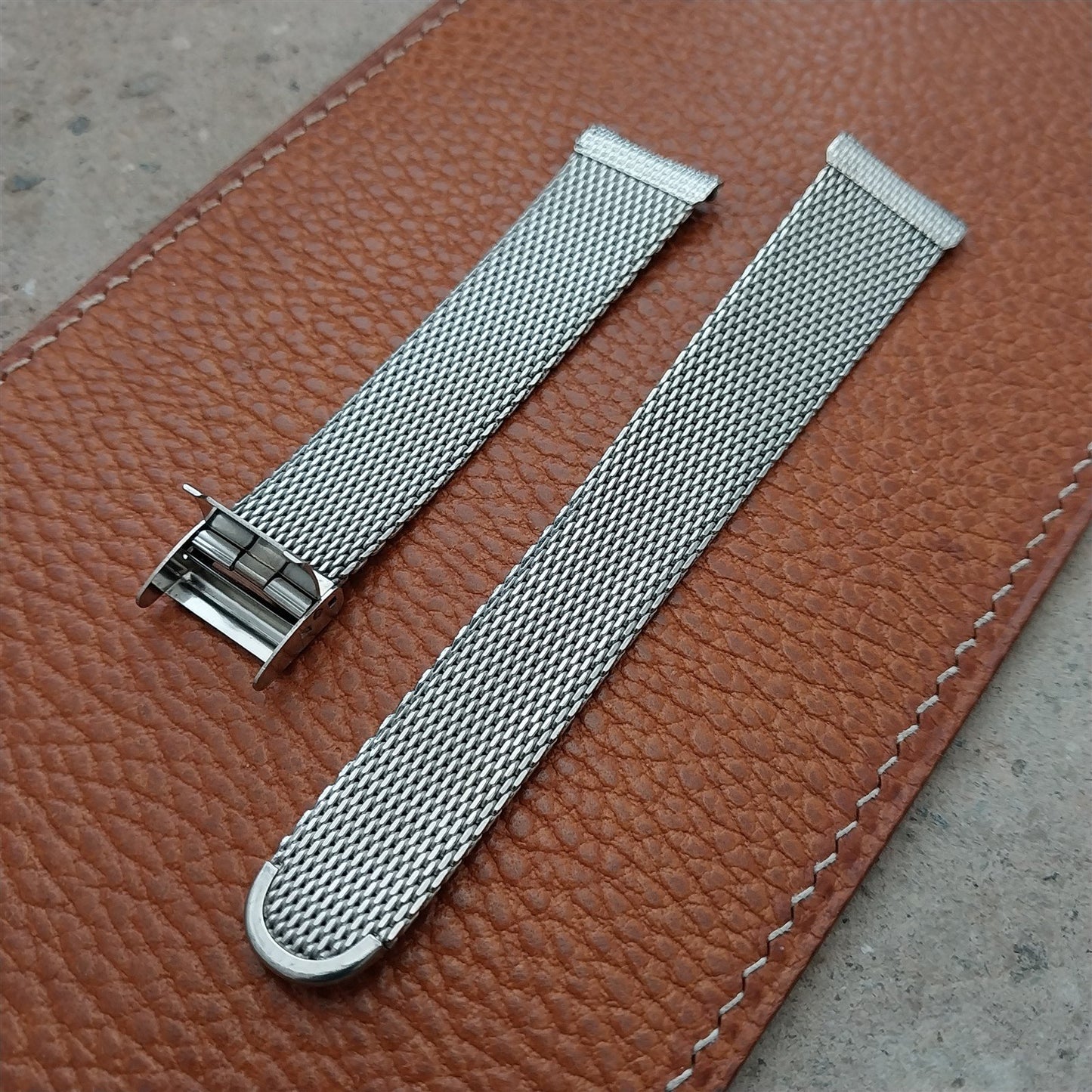 19mm 18mm 17mm Classic Stainless Steel Mesh Lenox 1960s-1970s Unused Watch Band