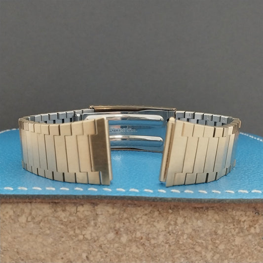18mm Flared Gold-Tone LED LCD Unused old-stock nos Watch Band