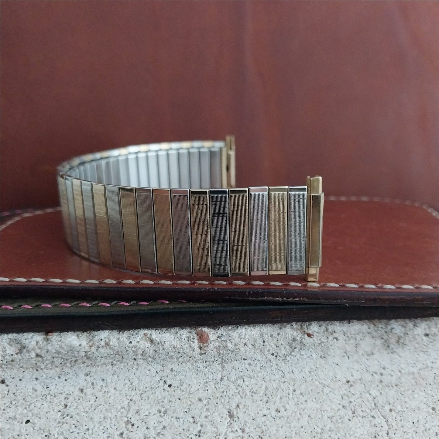 18mm 19mm 20mm Speidel Twistoflex Gold-Tone & Stainless Steel Unused Watch Band