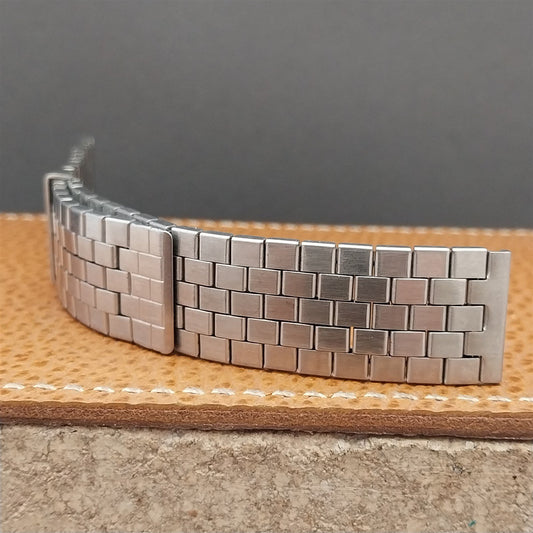 17.2mm Stainless Steel Classic Stretch Overlap Unused nos Vintage Watch Band