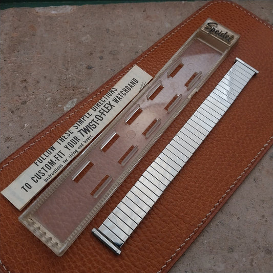 19mm 18mm 16mm Stainless Steel Speidel Plainsman 1964 nos Unused Watch Band