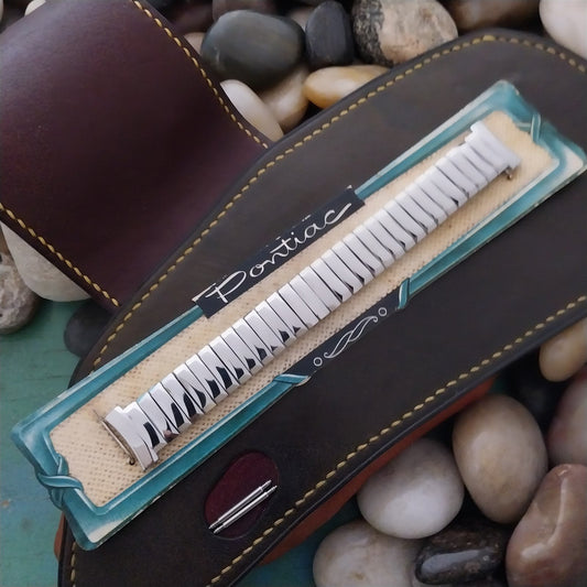 19mm 18mm 16mm Pontiac Stretch Stainless Steel nos Unused 1950s Watch Band