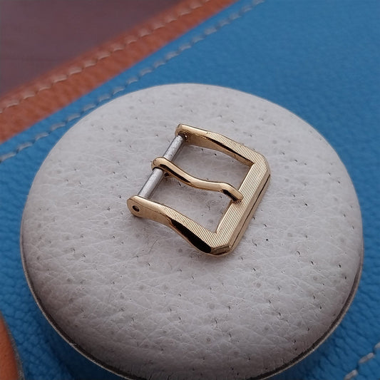 14mm 1970s Yellow Gold-Tone Classic Unused Watch Strap Buckle