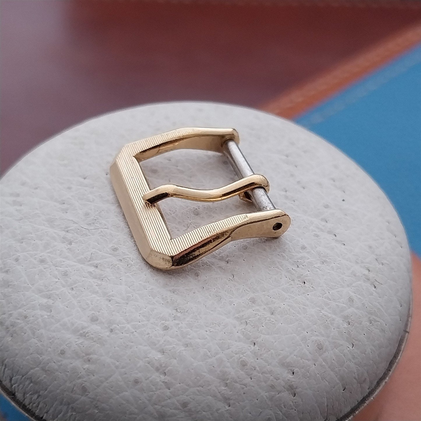 14mm 1970s Yellow Gold-Tone Classic Unused Watch Strap Buckle