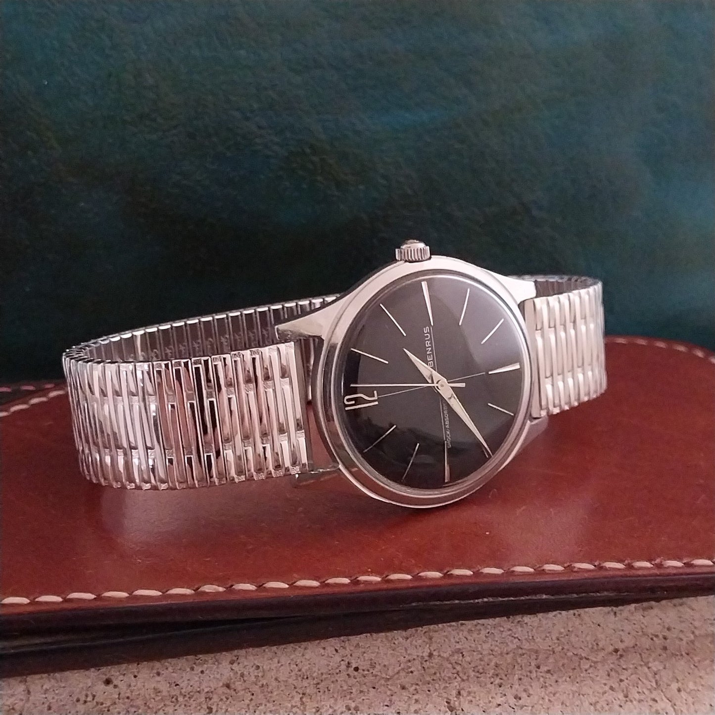 17.2mm 10K White Gold-Filled Speidel X-Long Thinline nos Unused 1970s Watch Band