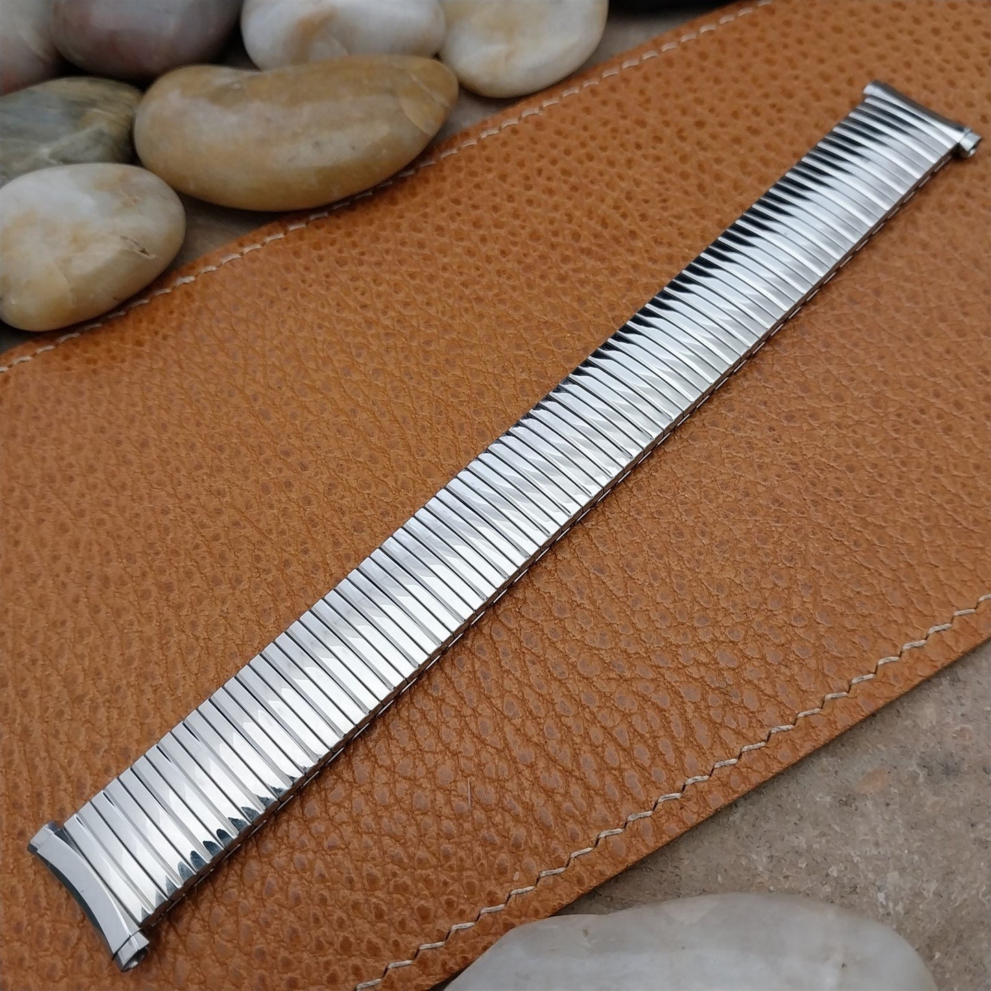 1970s 19mm 18mm Stainless Steel Speidel Linesman Twistoflex Vintage Watch Band