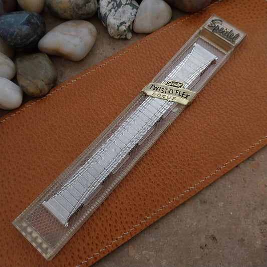1962 Vintage 17mm 18mm 19mm White Gold Fill Speidel Focus NOS Unused Watch Band