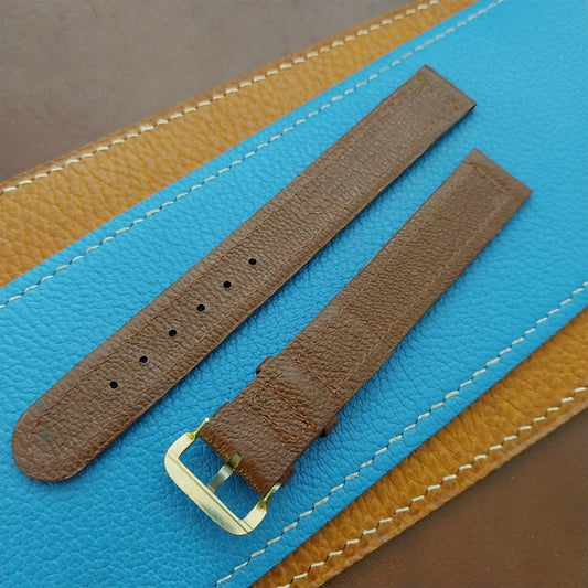Classic 5/8" English Morocco Leather Long Unused nos 1950s Vintage Watch Strap