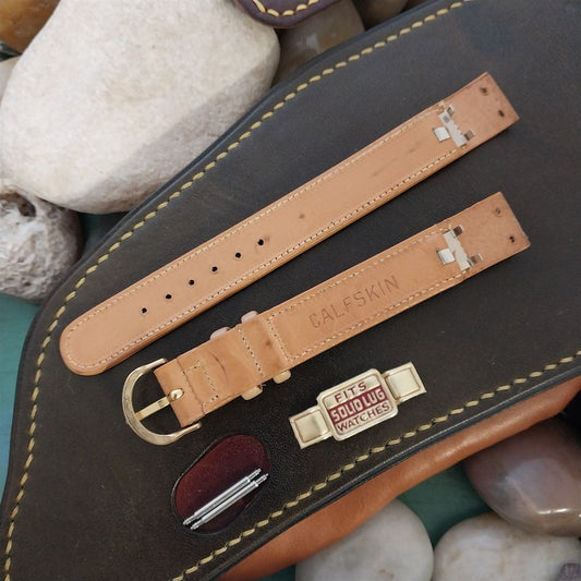 14mm Calf Leather Wire-Lug Unused 1940s-1950s Vintage Watch Band